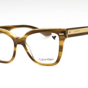 Calvin Klein CK23543 STRIPED KHAKI / Clear demo lens 317 54-17-140 MM