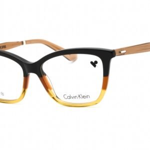 Calvin Klein CK23545 DARK BROWN/BROWN/CARAMEL/Clear demo lens 206 53-15-145 MM