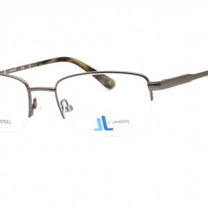 J. Landon JL1001 shiny gunmetal/clear demo lens 008 54-19-145 MM