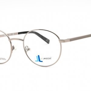 J. Landon JL1014 shiny gunmetal/clear demo lens 008 51-21-145 MM