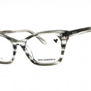 KARL LAGERFELD KL6134 STRIPED GREY/Clear demo lens 060 52-19-140 MM