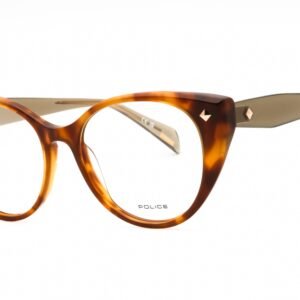 Police VPLM02 SHINY MEDIUM HAVANA/clear demo lens 09XW 52-17-140 MM