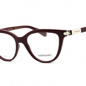 Salvatore Ferragamo SF2974 BURGUNDY/Clear demo lens 601 52-17-140 MM