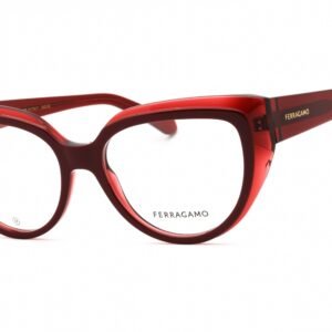 Salvatore Ferragamo SF2984 TRANSPARENT RED/RED/Clear demo lens 613 53-16-140 MM