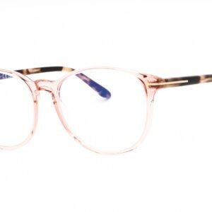 Tom Ford FT5810-B shiny pink/clear/blue-light block lens 072 53-16-140 MM