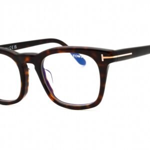 Tom Ford FT5870-F-B dark havana/clear/blue-light block lens 052 52-21-145 MM