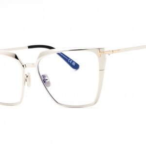 Tom Ford FT5945-B shiny palladium/Clear/Blue-light block lens 016 56-16-140 MM