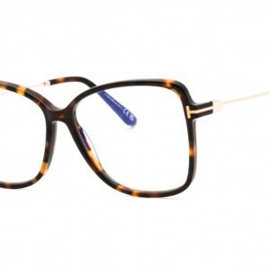 Tom Ford FT5953-B dark havana/clear/blue-light block lens 052 55-13-140 MM