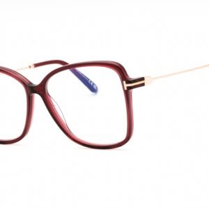 Tom Ford FT5953-B shiny bordeaux/clear/blue-light block lens 069 55-13-140 MM