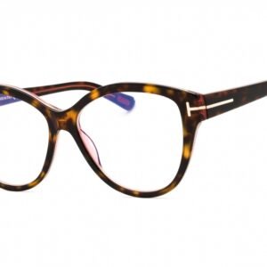Tom Ford FT5954-B havana/other/clear/blue-light block lens 056 54-14-140 MM