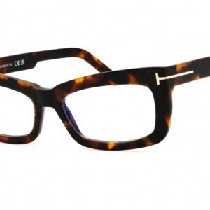 Tom Ford FT5966-B dark havana/clear/blue-light block lens 052 55-18-140 MM