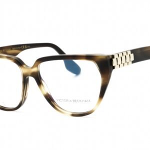Victoria Beckham VB2661 STRIPED KHAKI HAVANA/Clear demo lens 321 54-14-145 MM