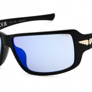 Police SPLN37 SHINY BLACK / SMOKE/MIRROR BLUE 0Z42 65-14-115 MM