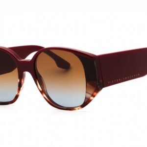 Victoria Beckham VB605S STRIPED BURGUNDY/Brown Gradient 605 52-18-145 MM