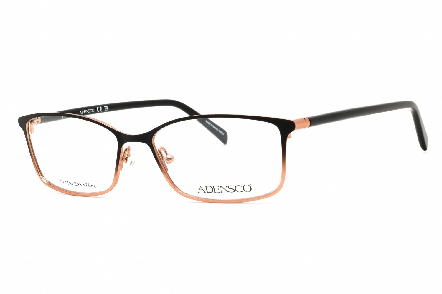 Adensco AD 233 BLK GOLD/Clear demo lens 02M2 00 54-16-135 MM