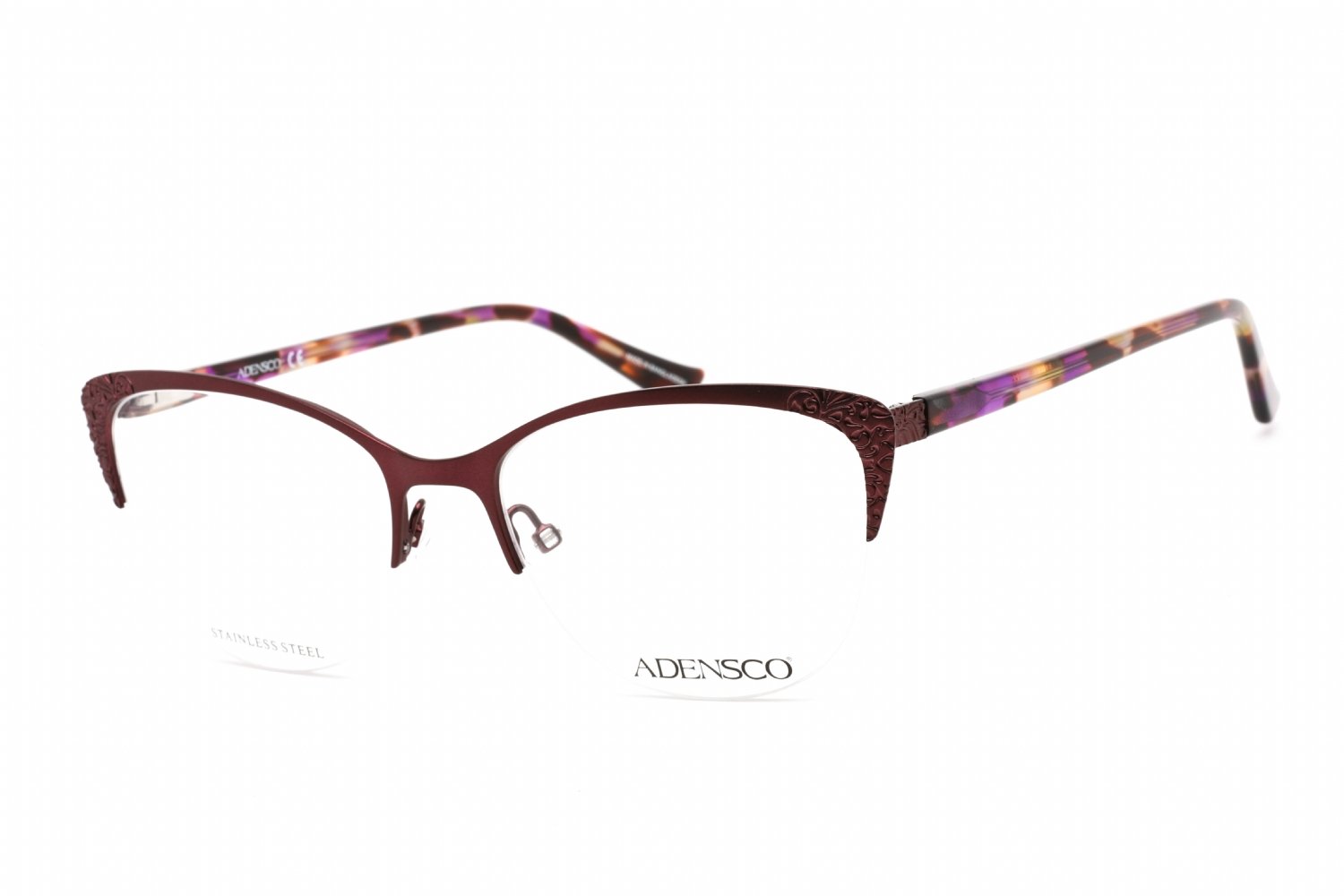 Adensco AD 241 MATTE PLUM/Clear demo lens 0U7I 00 52-17-135 MM