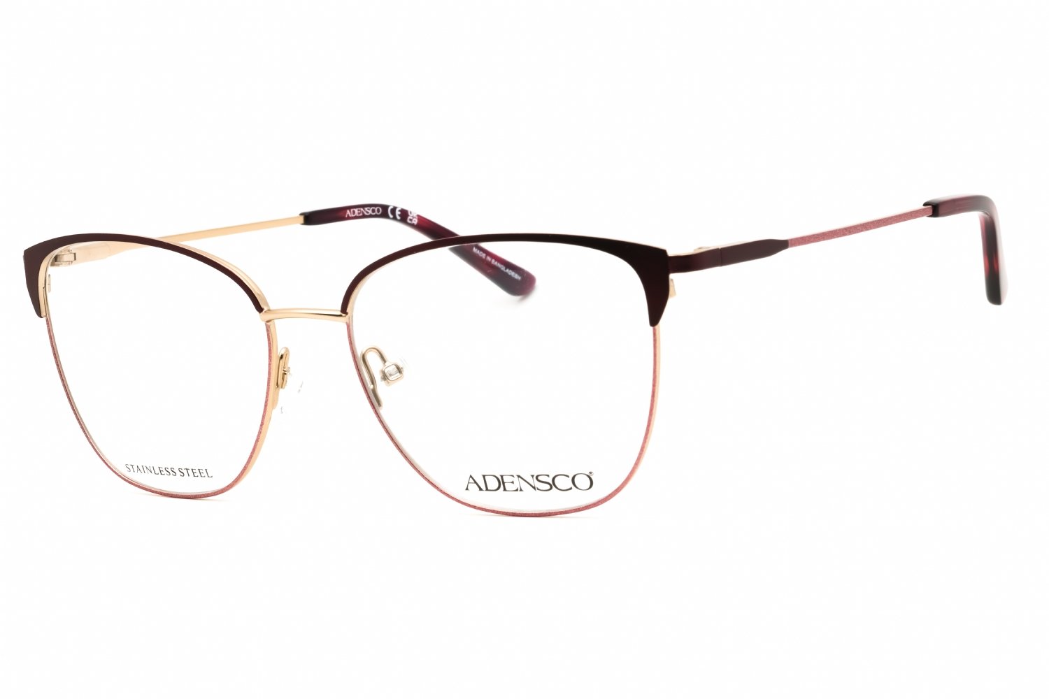 Adensco AD 251 MT BURGUNDY/Clear demo lens 07BL 00 53-16-135 MM