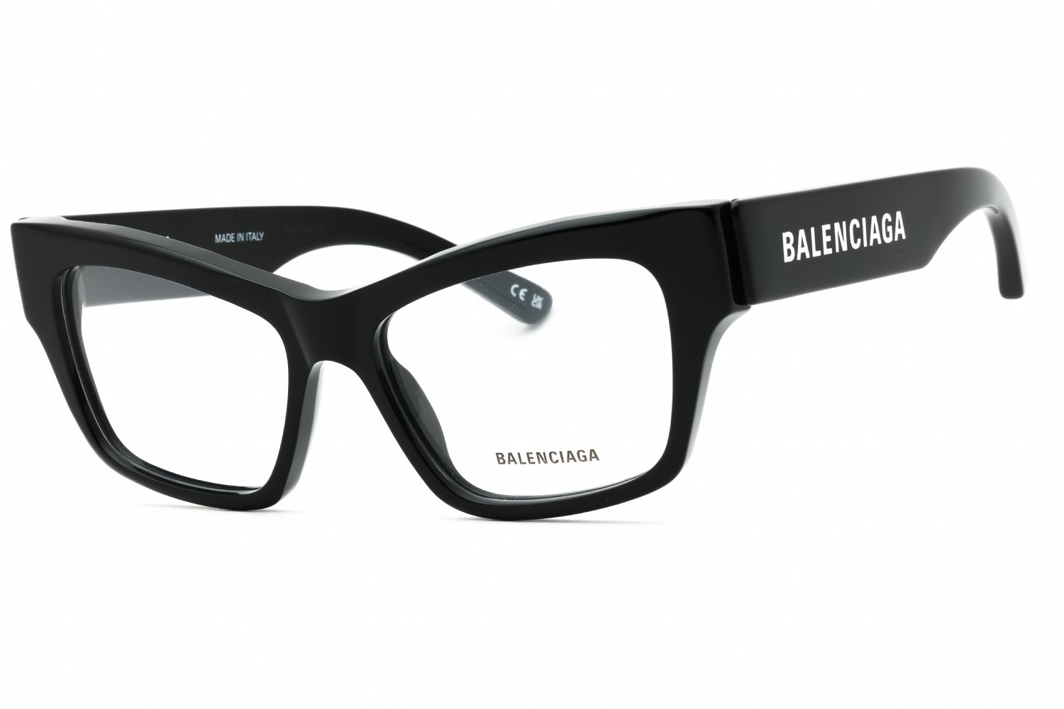 Balenciaga BB0378O Black/Transparent 001 54-18-145 MM