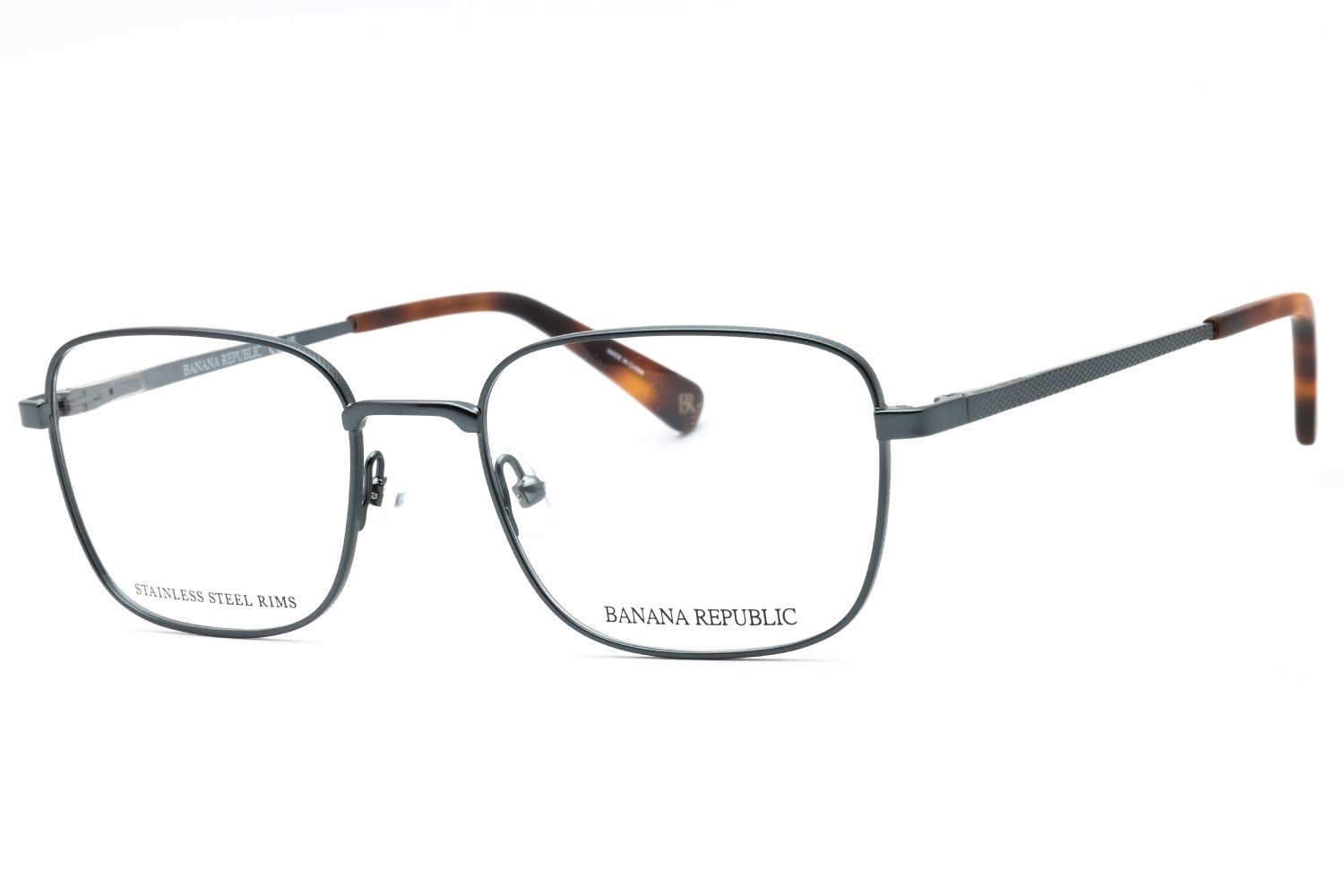 Banana Republic BR 118 MT GREY BLUE/Clear demo lens 08HT 00 52-19-145 MM