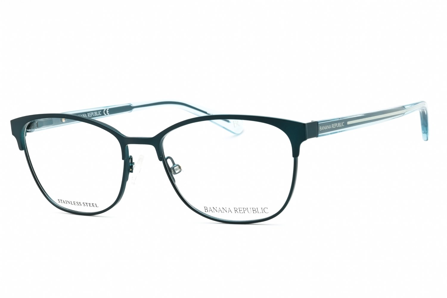 Banana Republic BR 205 MATTE TEAL/Clear demo lens 0PYW 00 52-16-135 MM