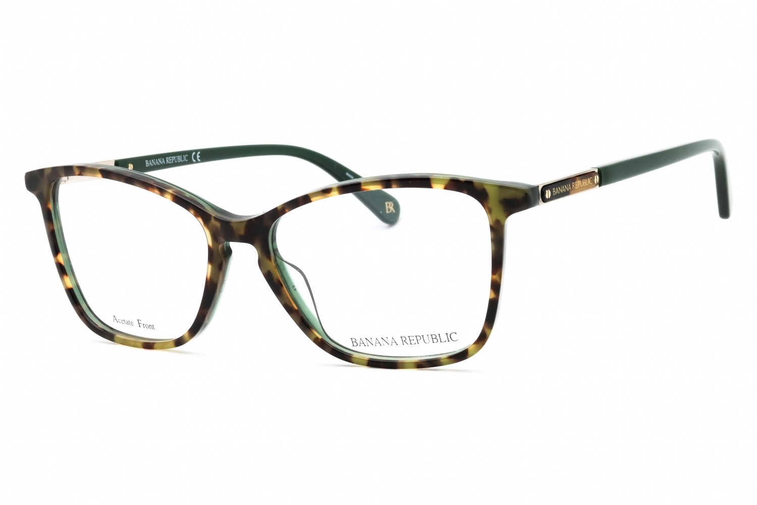 Banana Republic BR 220 OLIVE HAVANA /Clear demo lens 0G1U 00 53-15-140 MM