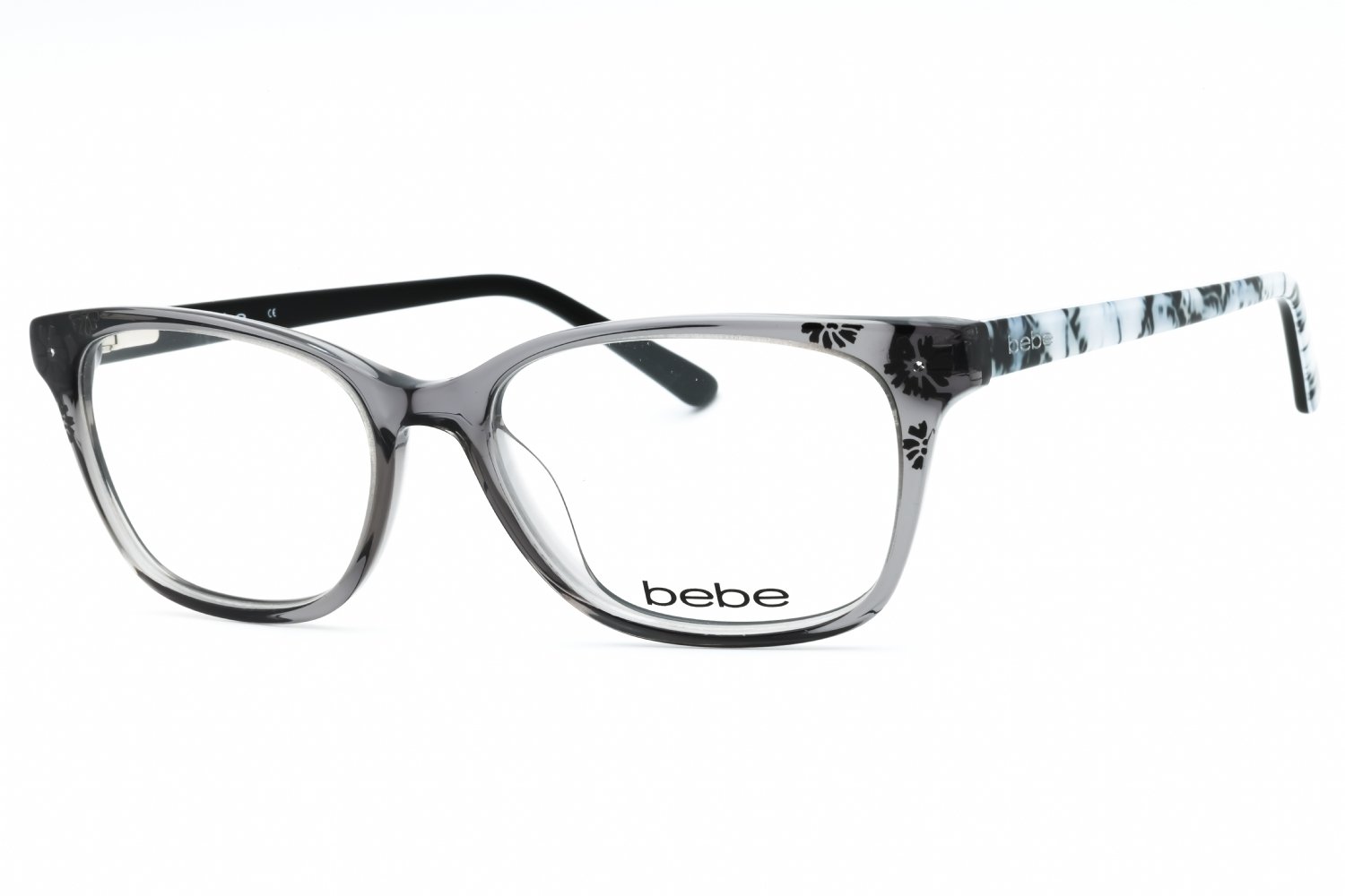 Bebe BB5163 GREY CRYSTAL/Clear Demo Lens 001 55-17 MM