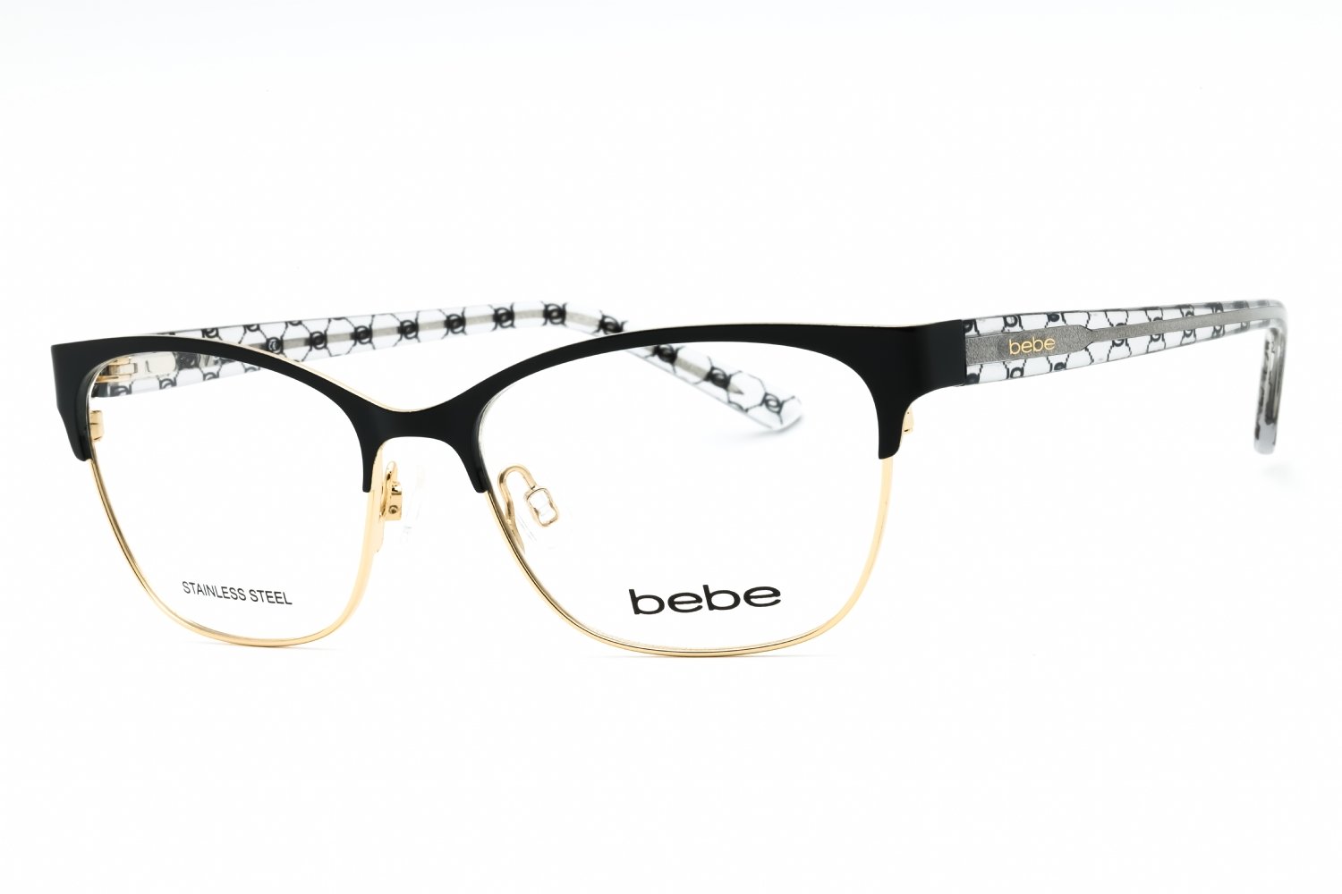 Bebe BB5196 JET/Clear Demo Lens 001 52-16 MM
