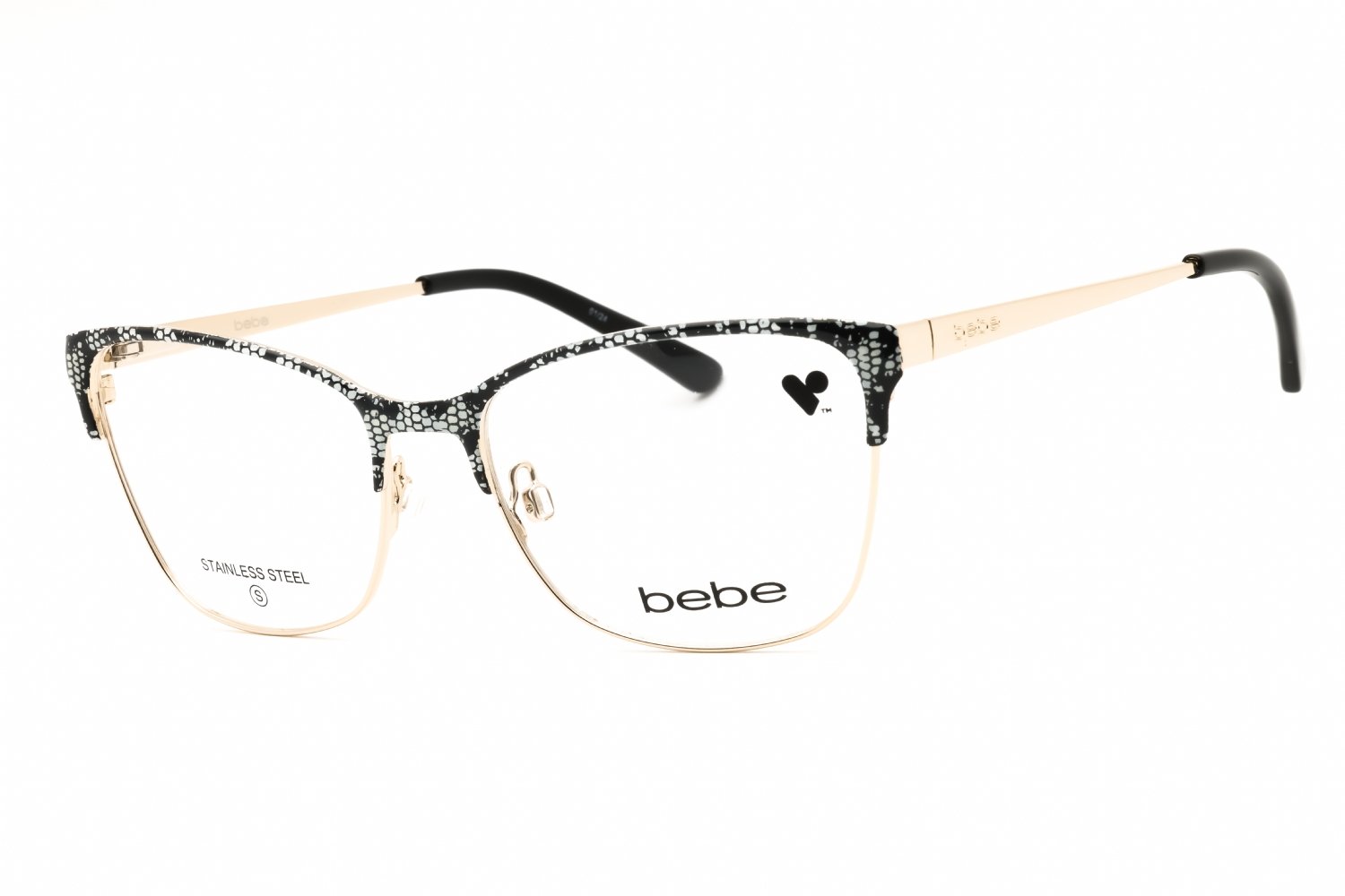 Bebe BB5221 JET LACE/Clear demo lens 001 52-16-135 MM