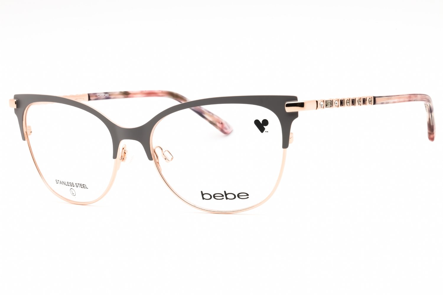 Bebe BB5224 GREY/clear demo lens 020 55-17-140 MM