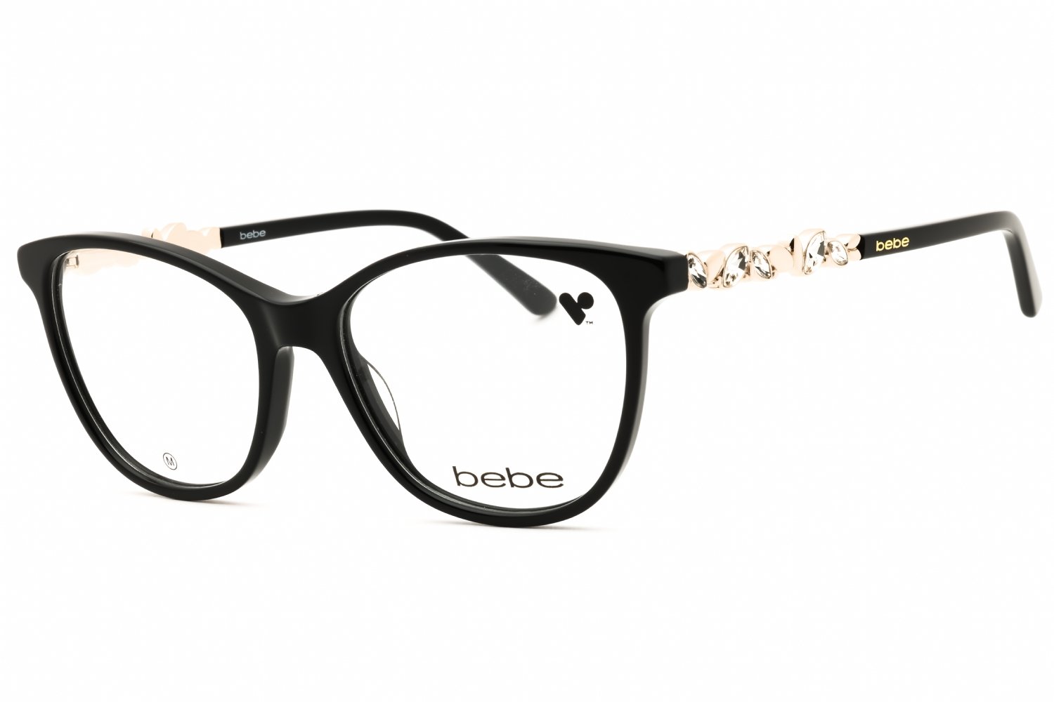 Bebe BB5229 JET/clear demo lens 001 52X16X140
