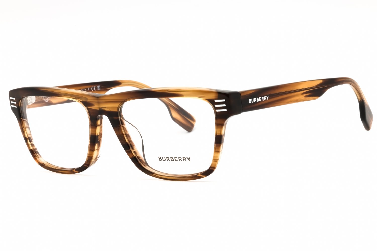 Burberry 0BE2387F Transparent Brown Horn/Clear demo lens 4096 55-18-150 MM