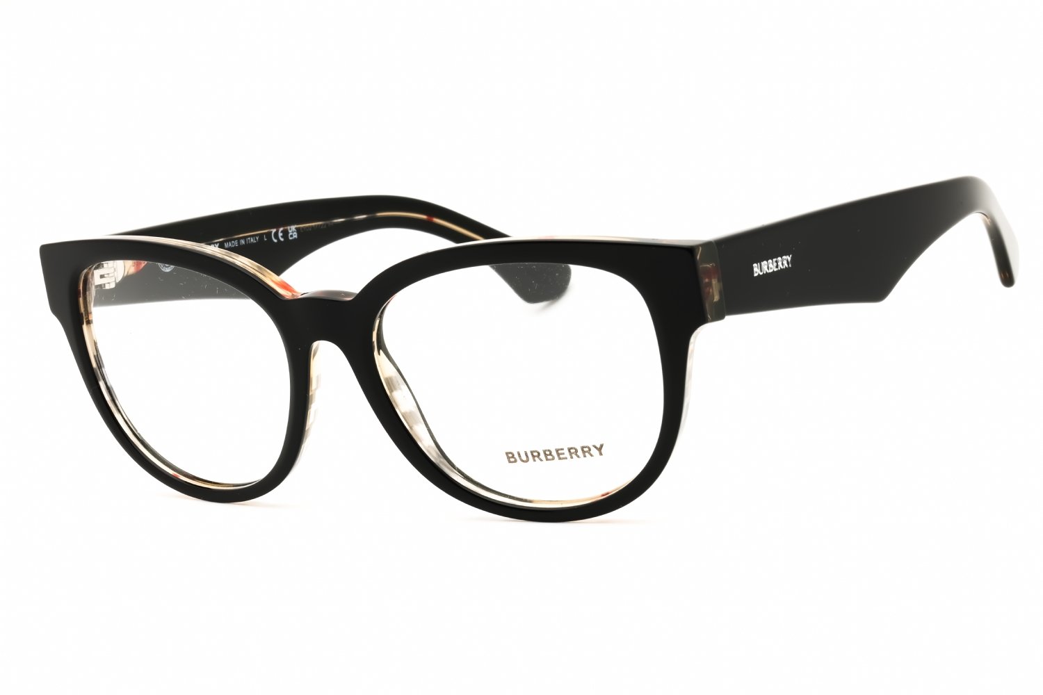 Burberry 0BE2410 Top Black On Vintage Checkered/Clear demo lens 4121 53X17X140