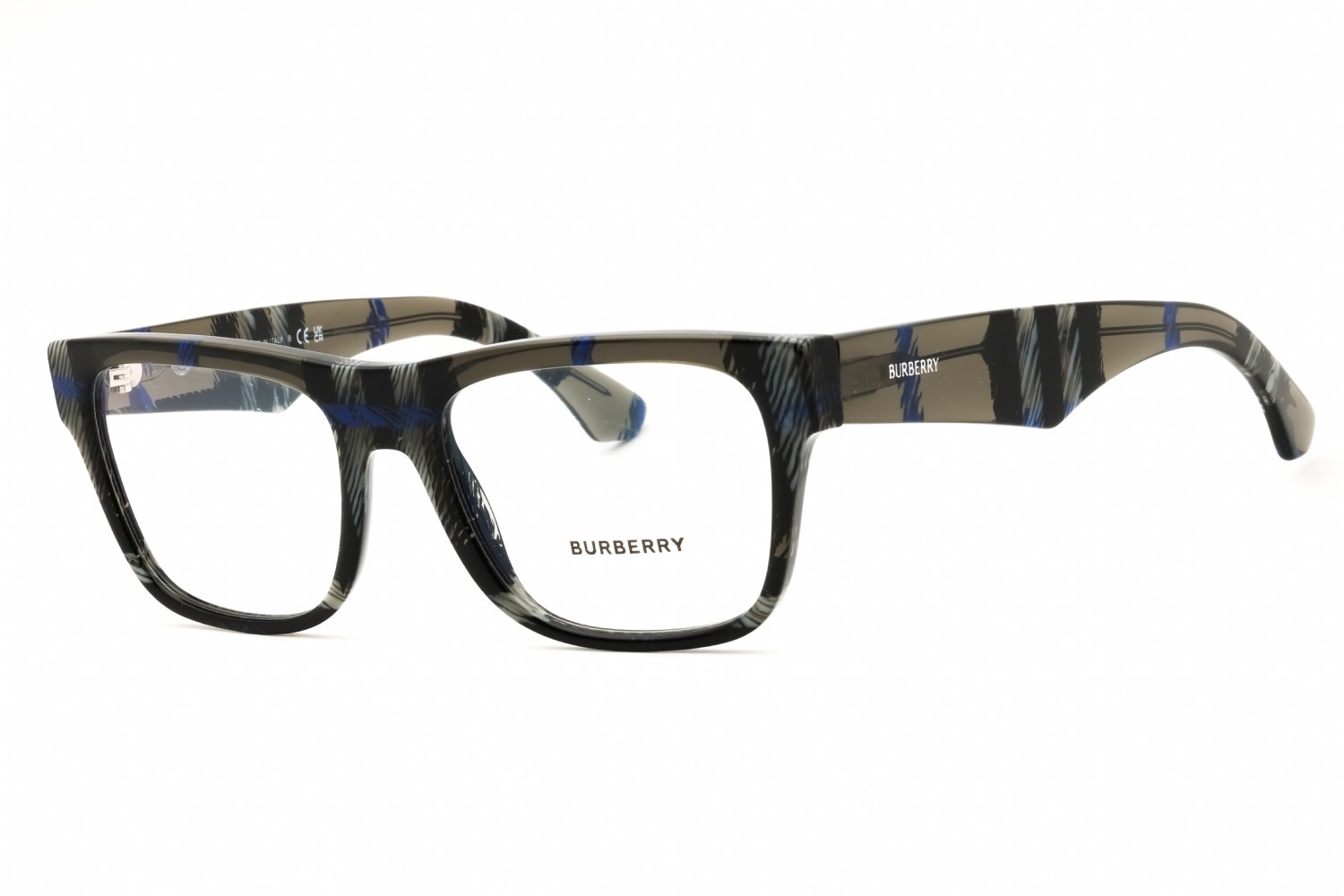 Burberry 0BE2411 Checkered Grey/Clear demo lens 4147 53-18-145 MM