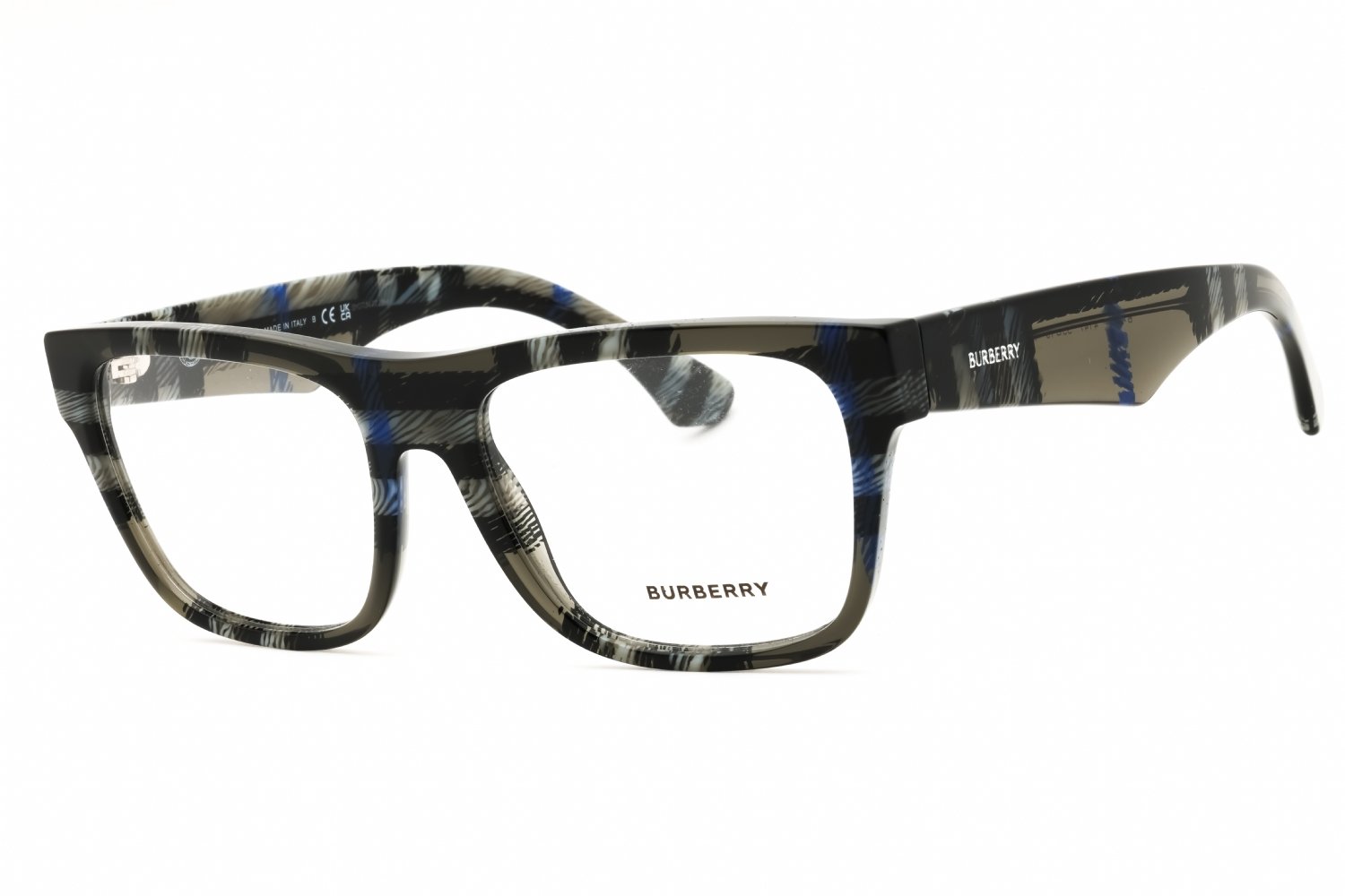 Burberry 0BE2411 Checkered Grey/Clear demo lens 4147 55-18-145 MM