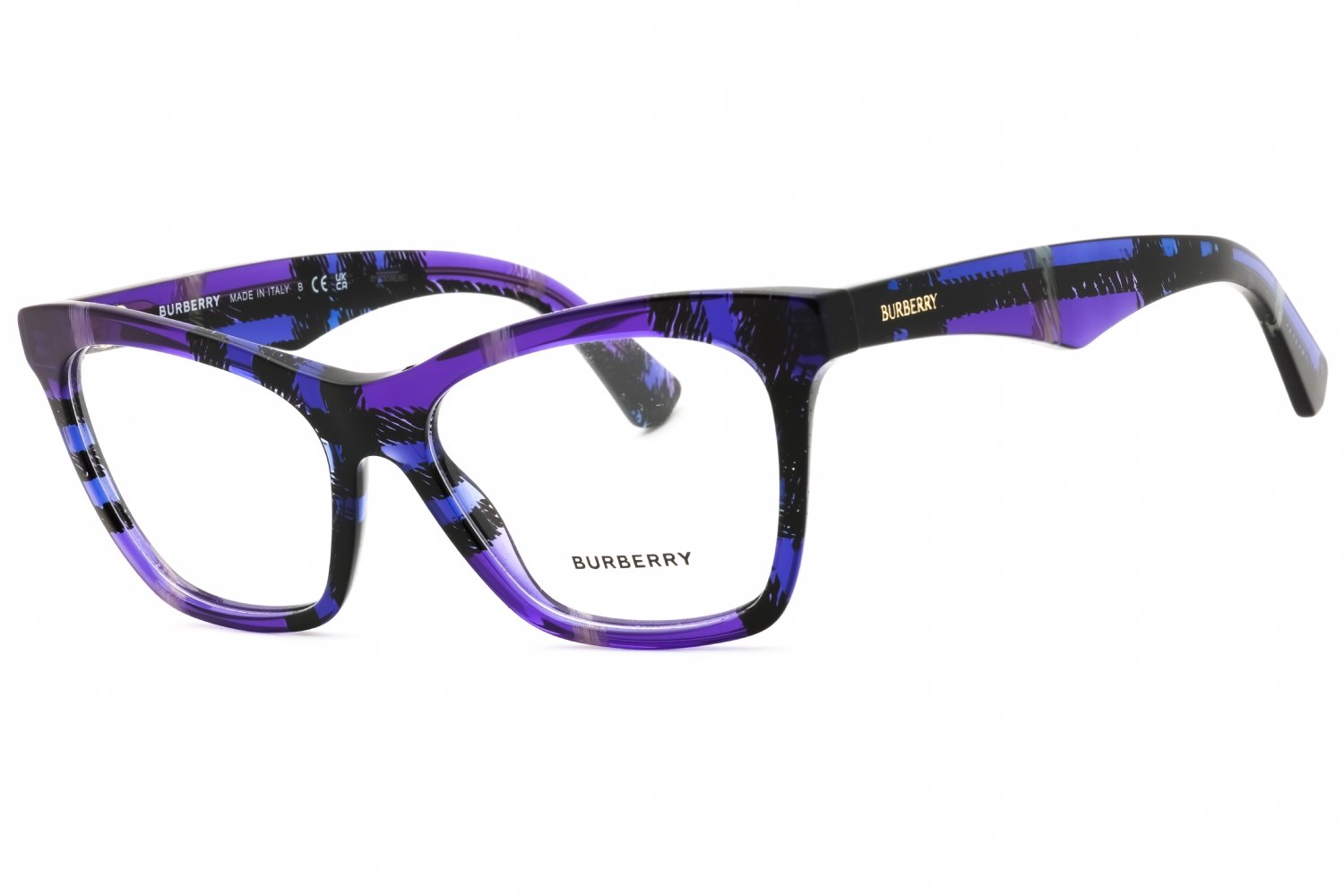 Burberry 0BE2416 Checkered Violet/Clear demo lens 4113 54-16-140 MM