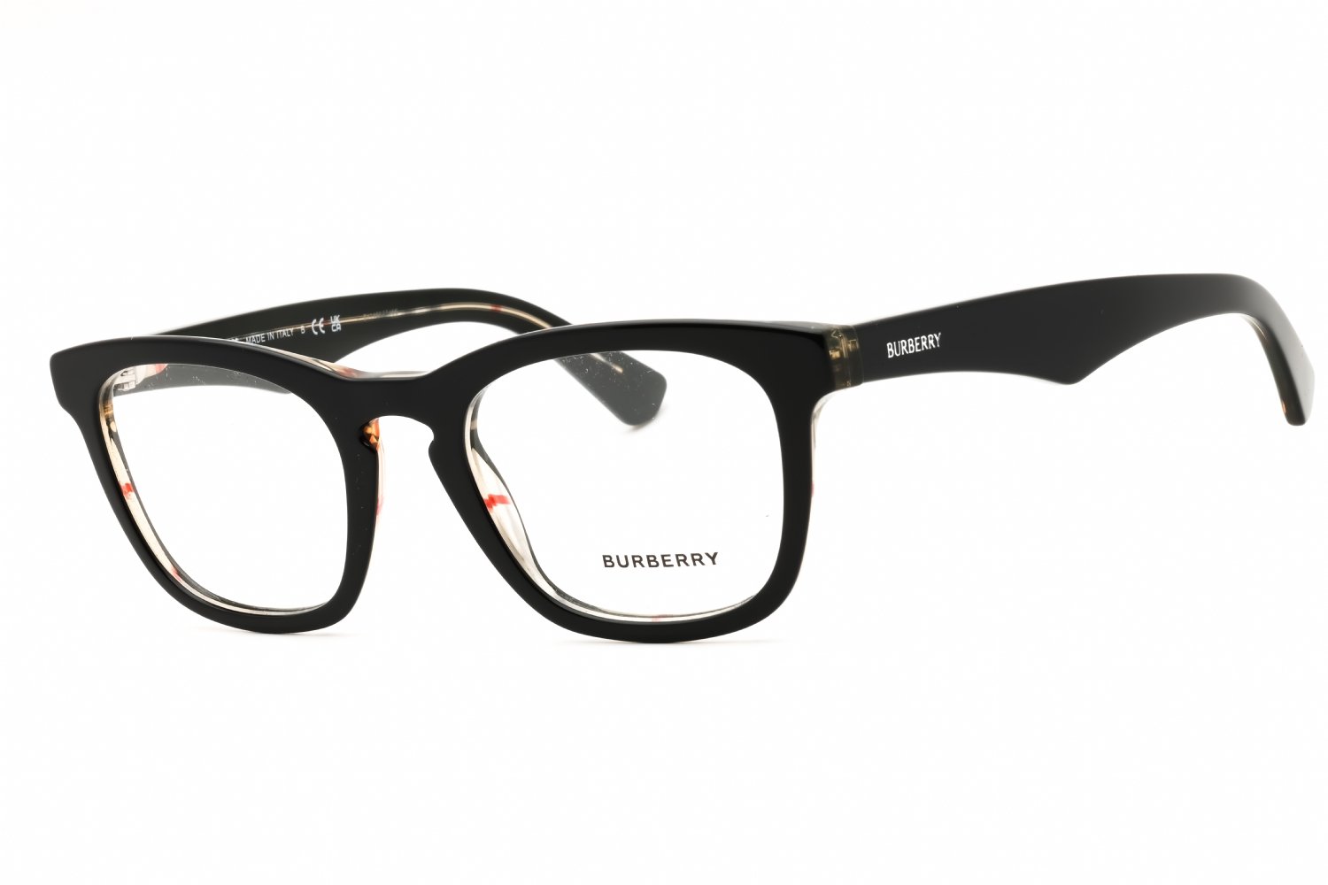 Burberry 0BE2417 Black On Vintage Checkered/Clear demo lens 4121 51-21-145 MM