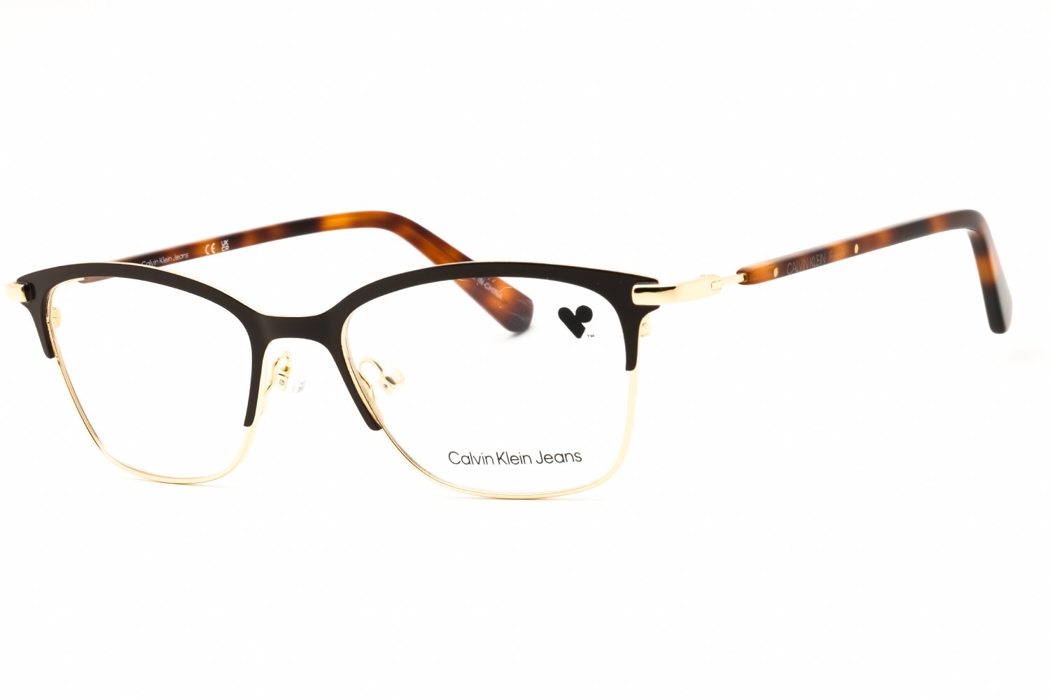 Calvin Klein Jeans CKJ19312 SATIN BROWN/Clear demo lens 210 50-17-135 MM