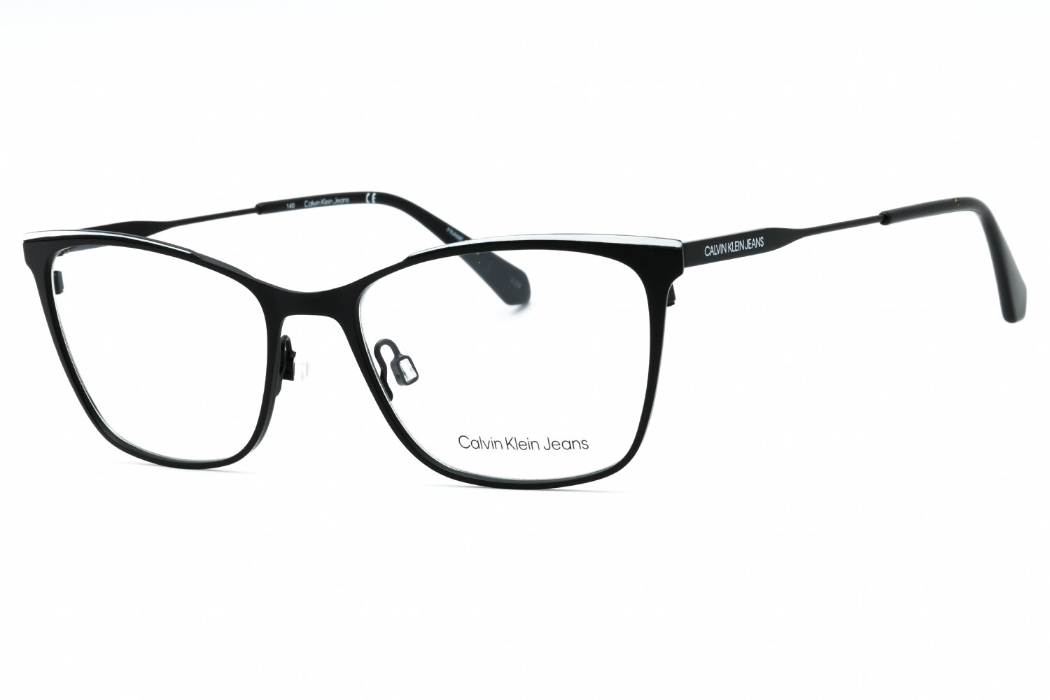 Calvin Klein Jeans CKJ21207 BLACK/WHITE / Clear Demo Lens 073 53-17-0 MM
