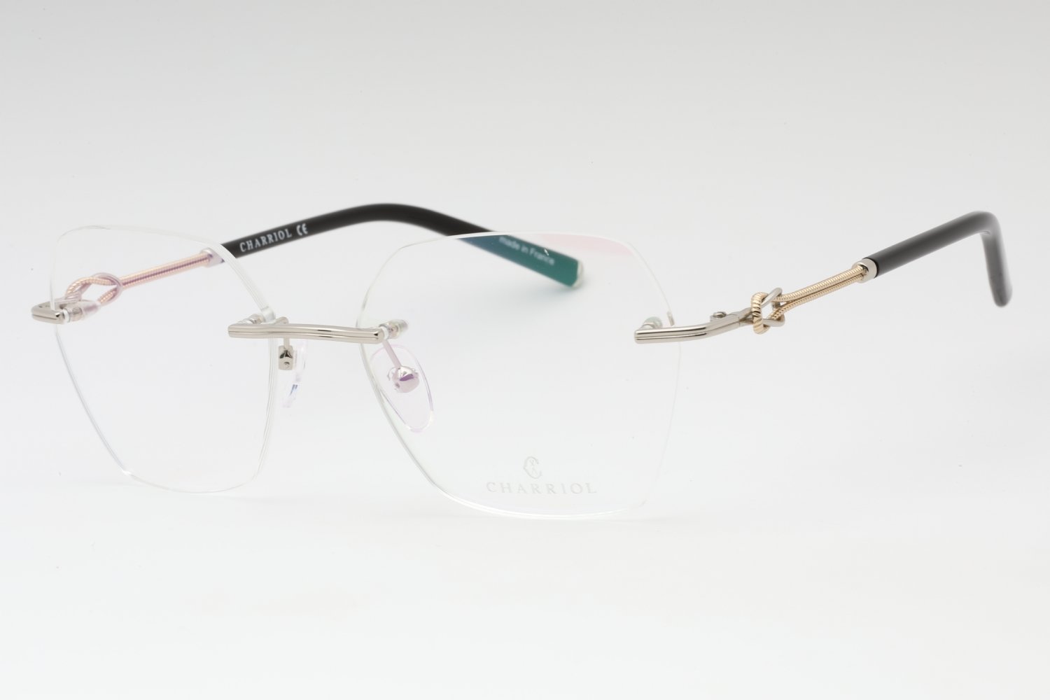 Charriol PC71047 Shiny Silver/Gold / Clear Lens C02 54-17-135 MM