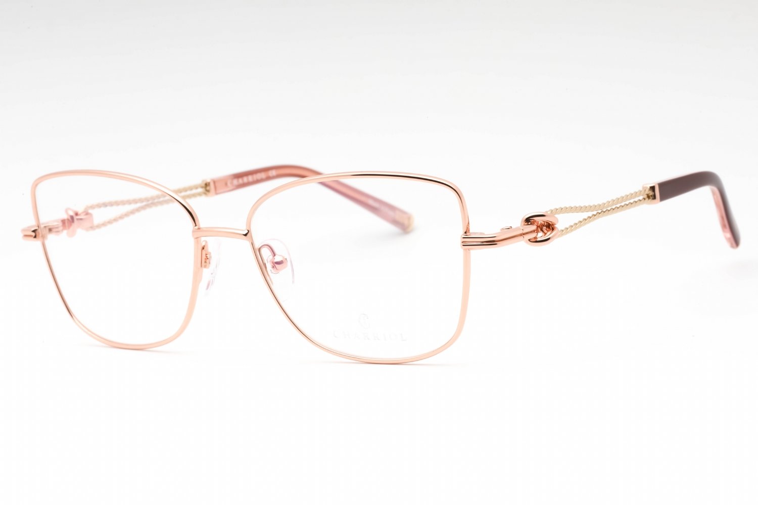 Charriol PC71059 Shiny Pink Gold/Gold Burgundy / Clear demo lens C03 54-16-0 MM