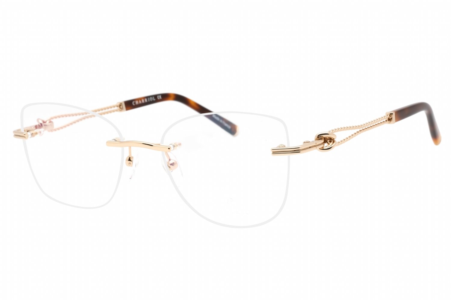 Charriol PC71061 Shiny Gold/Tortoise / Clear Lens C01 55-18-135 MM
