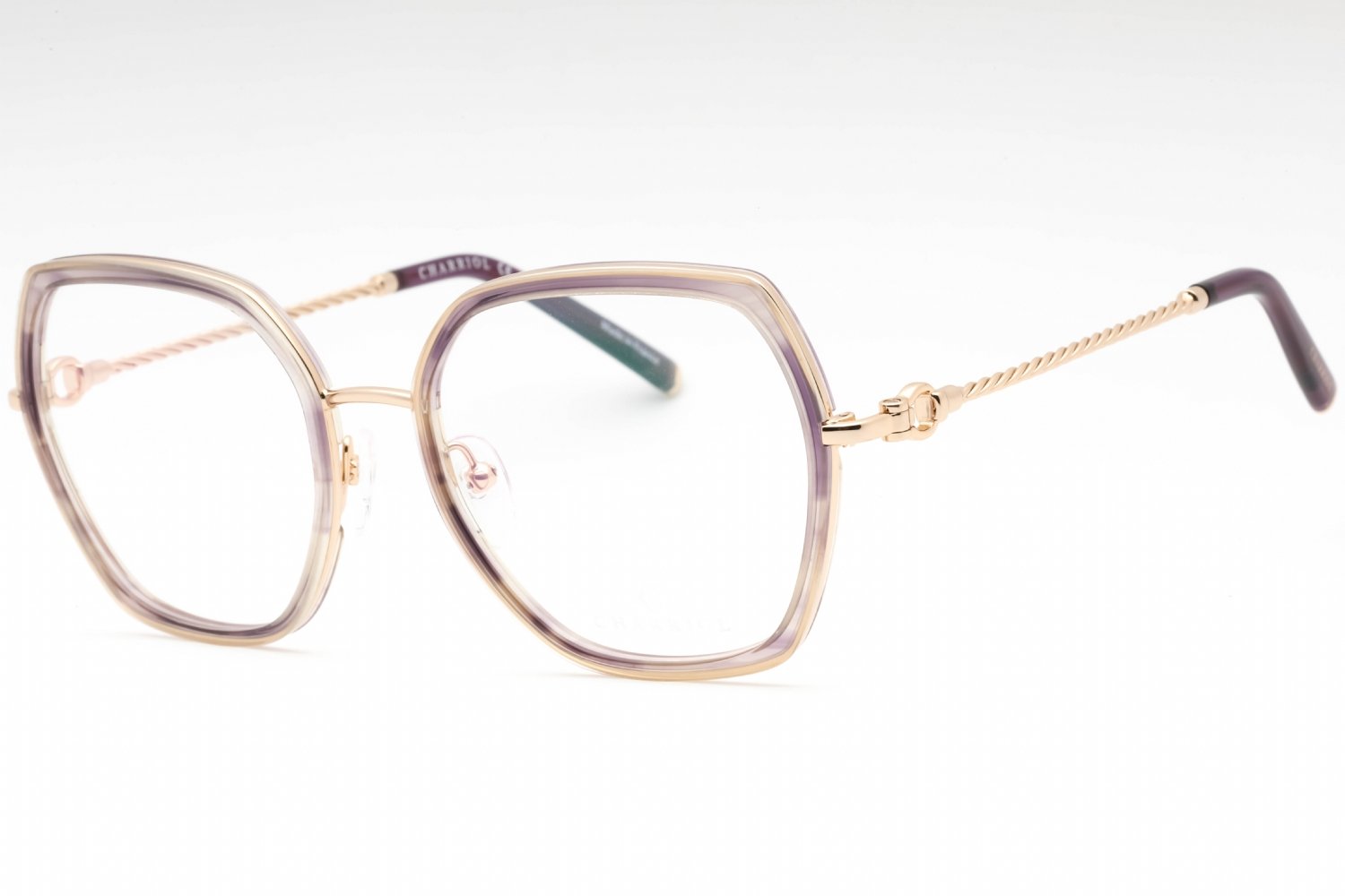 Charriol PC71066 Shiny Gold/Translucent Purple / Clear demo lens C03 52-18-135 MM