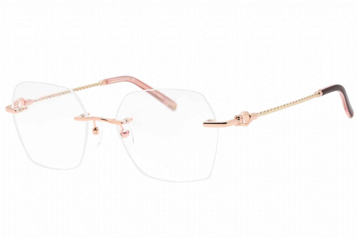 Charriol PC71069 Shiny Pink Gold/Silver Burgundy / Clear Lens C03 54-18-0 MM