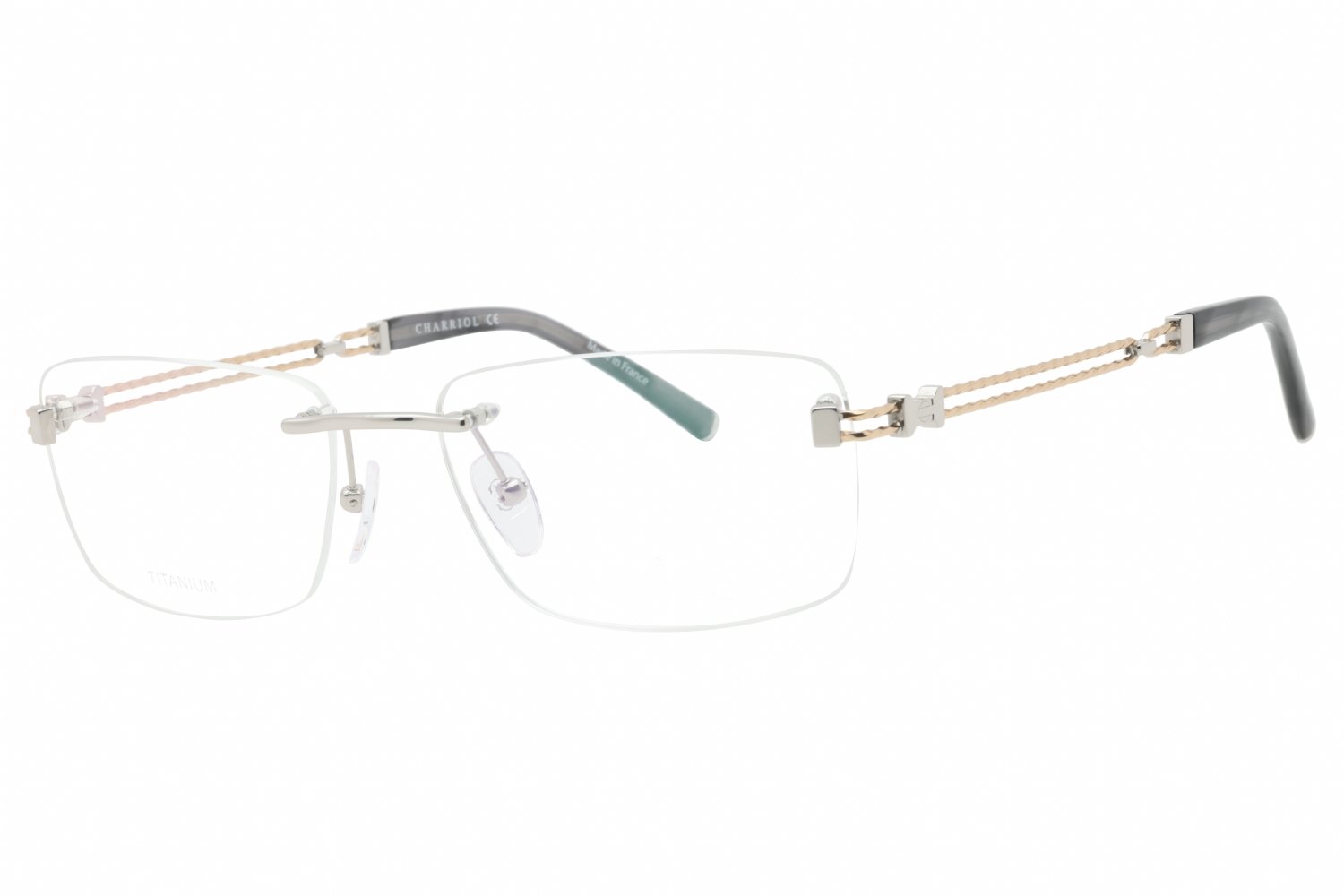 Charriol PC75088 Shiny Silver/Gold / Clear Lens C02 58-18-145 MM