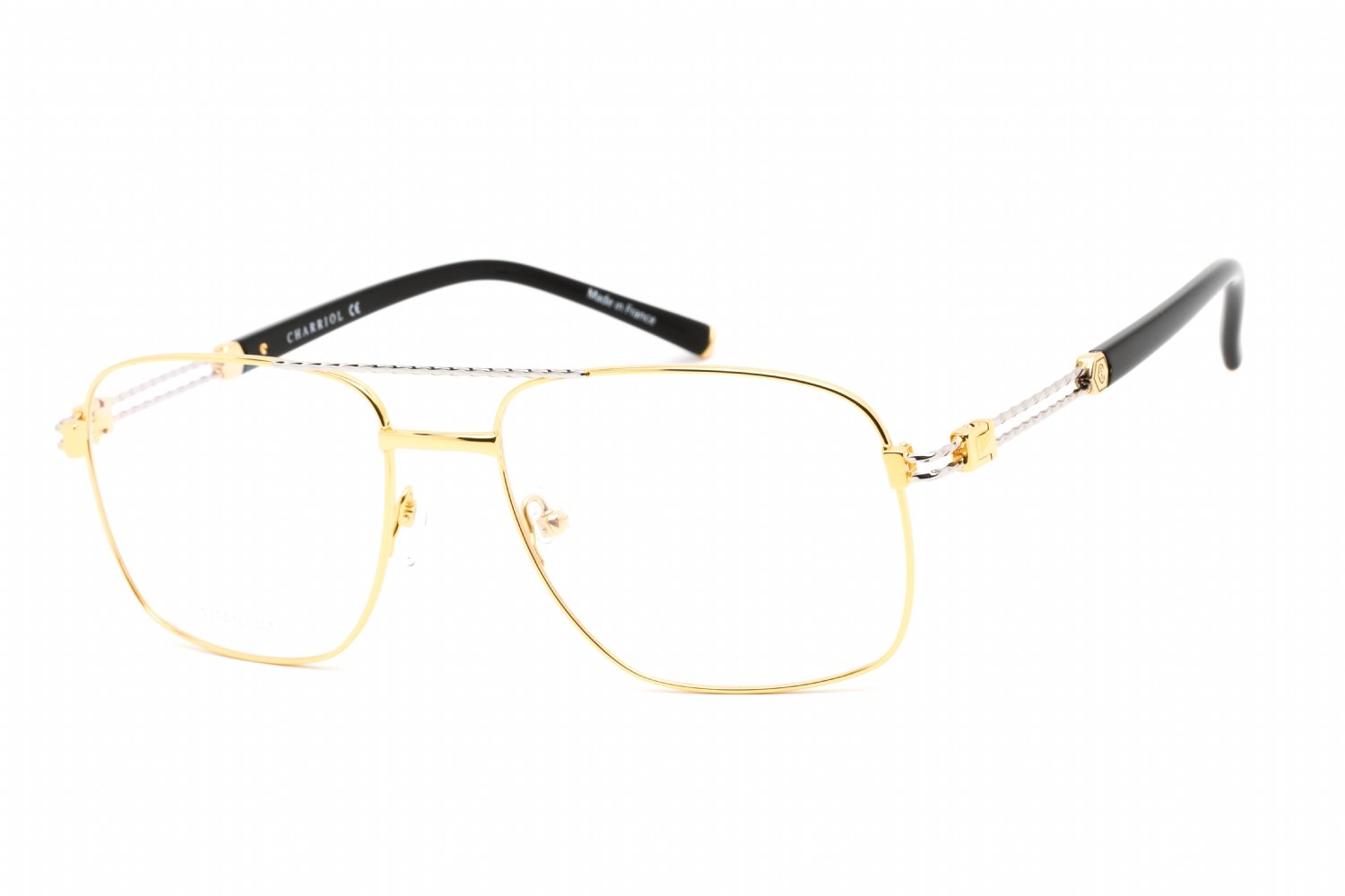 Charriol PC75089 Shiny Silver/Gold / Clear Lens C03 56-18-0 MM