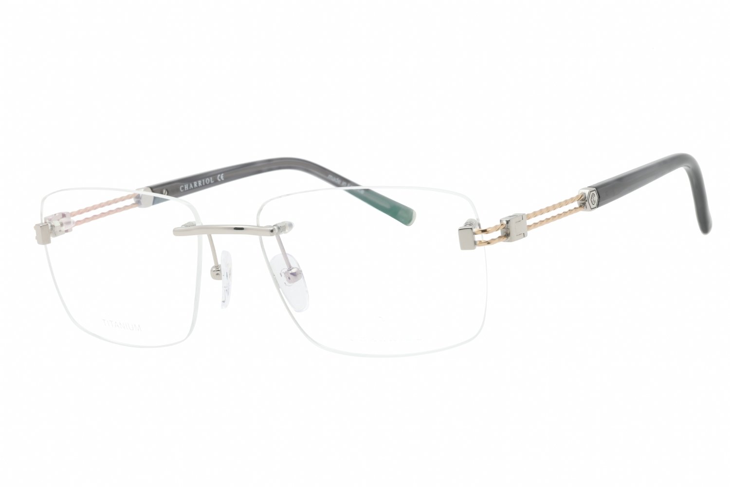 Charriol PC75091 Shiny Silver/Gold / Clear Lens C02 57-18-145 MM