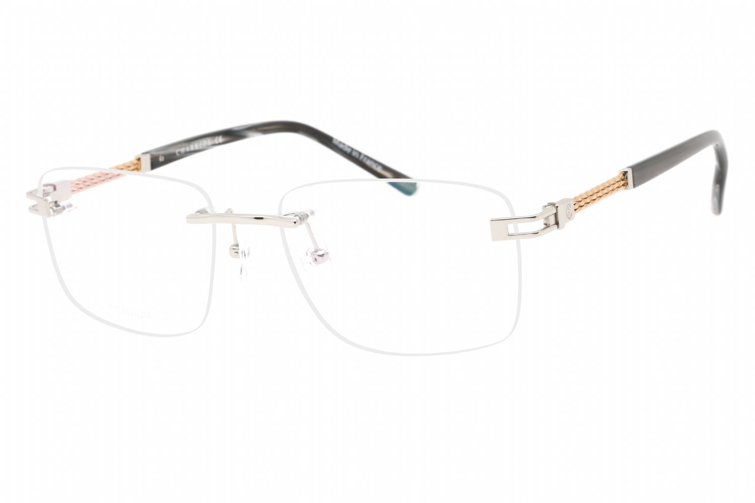 Charriol PC75094 Shiny Silver/Gold / Clear Lens C02 57-18-0 MM