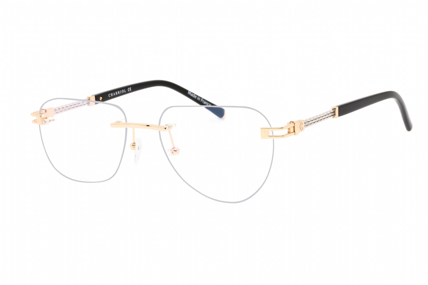 Charriol PC75095 Shiny Gold/Silver / Clear Lens C03 56-18-0 MM