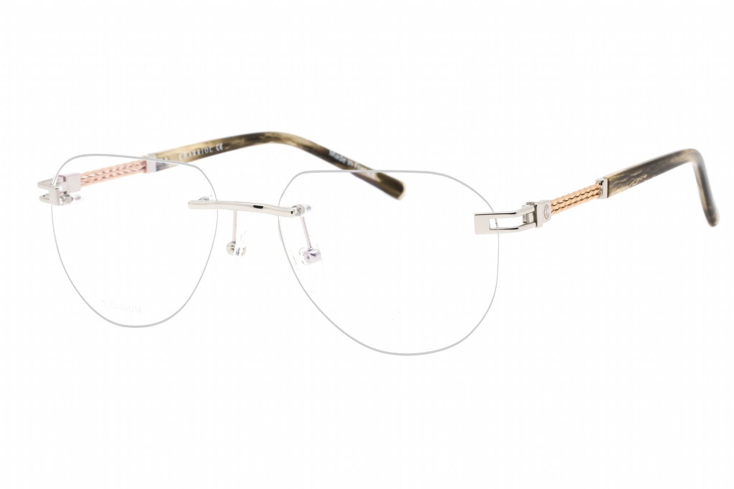 Charriol PC75095 Shiny Silver/Gold / Clear Lens C02 56-18-0 MM