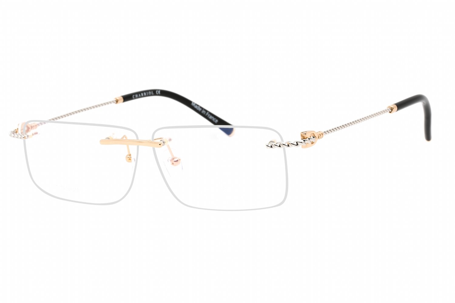 Charriol PC75098 Shiny Gold/Silver / Clear Lens C03 58-18-0 MM